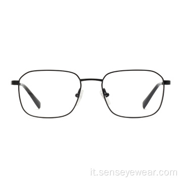 Eyeglasses ottico in titanio quadrato unisex